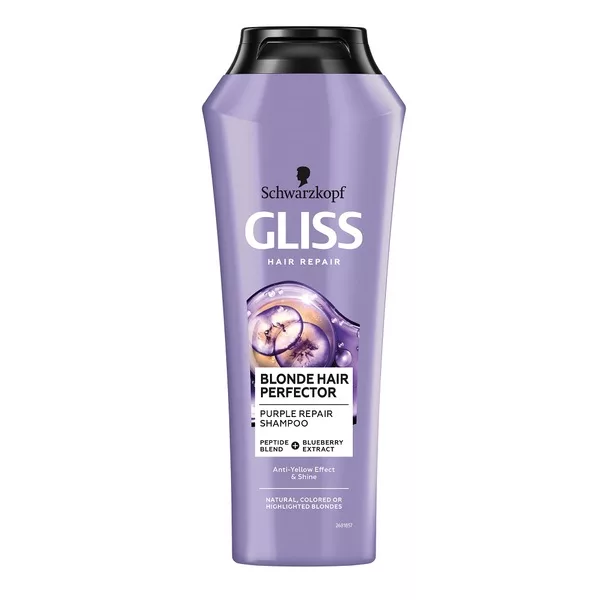 Schwarzkopf Gliss Blonde Hair Perfector Shampoo szampon do naturalnych farbowanych lub rozjaśnianych blond włosów 250ml
