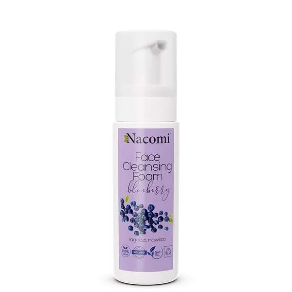 Nacomi, pianka oczyszczająca do twarzy, Borówka, 150ml