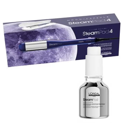 Loreal Steampod, zestaw prostownica parowa do włosów 4.0 Moon Capsule + serum wygładzające 50ml
