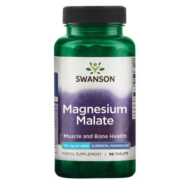 Swanson Jabłczan magnezu 60 tabletek