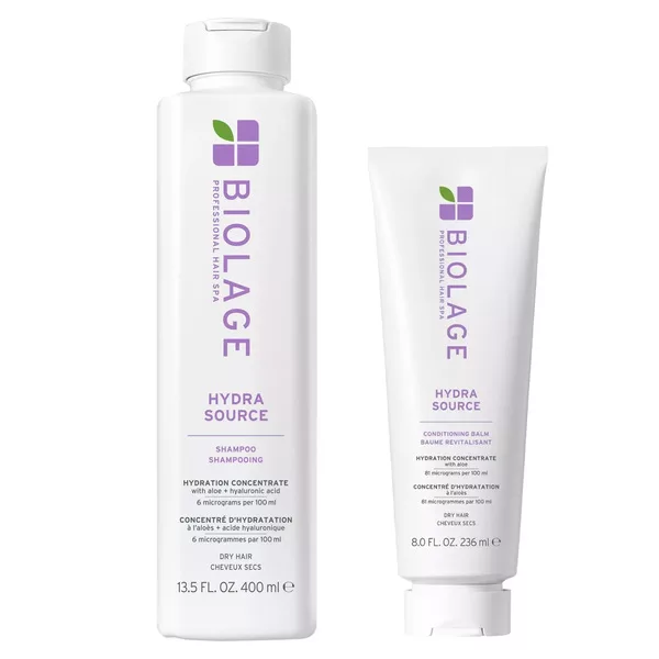 Biolage HydraSource, zestaw nawilżający do włosów suchych, szampon + odżywka