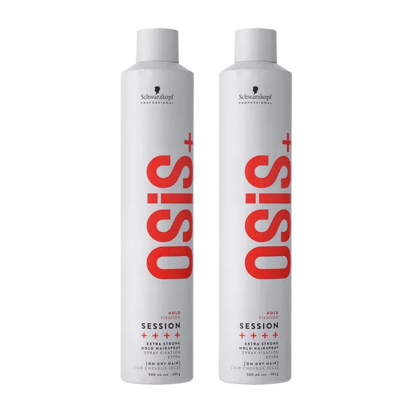 Schwarzkopf OSIS+ Session, lakier bardzo mocno utrwalający fryzurę, wielopak, 2x500ml