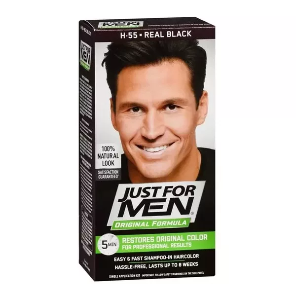 Just For Men, szampon koloryzujący, naturalna czerń H-55