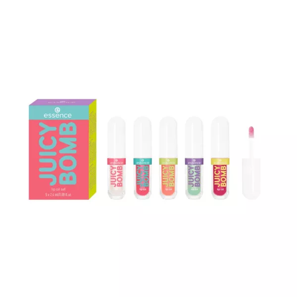 Essence Juicy Bomb, zestaw olejków do ust, 5x2,4ml