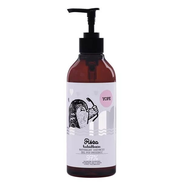 Yope, żel pod prysznic, Róża i Kadzidłowiec, 400ml