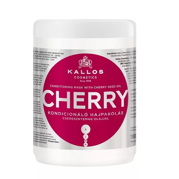 Kallos KJMN Cherry kondycjonująca maska z olejem z pestek czereśni 1000ml