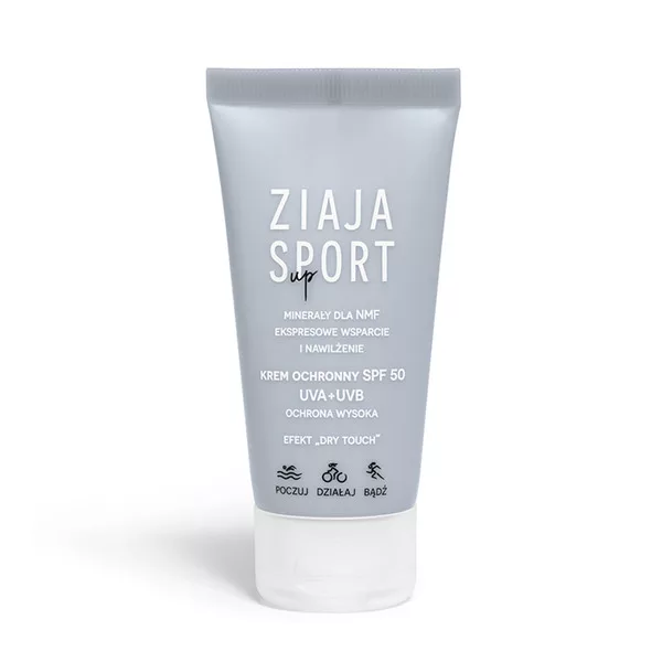 Ziaja Sport, krem ochronny SPF50 UVA+UVB do twarzy, 50ml
