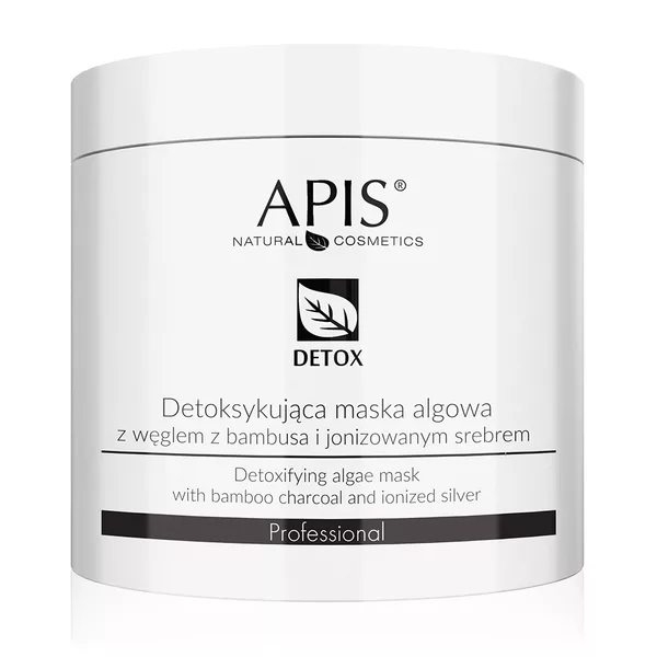Apis Detox, Maska algowa detoksykująca z węglem z bambusa i jonizowanym srebrem, 200g