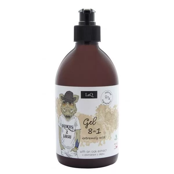 LaQ Dzik, żel pod prysznic 8w1, 500ml
