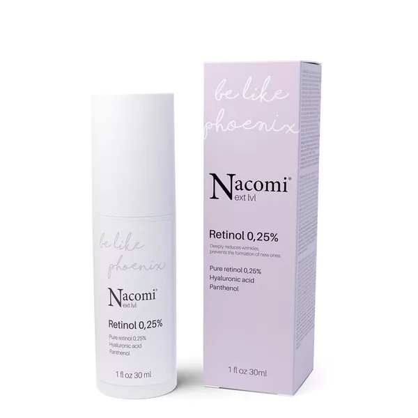 Nacomi Next Level, przeciwzmarszczkowe serum z retinolem 0,25%, 30ml