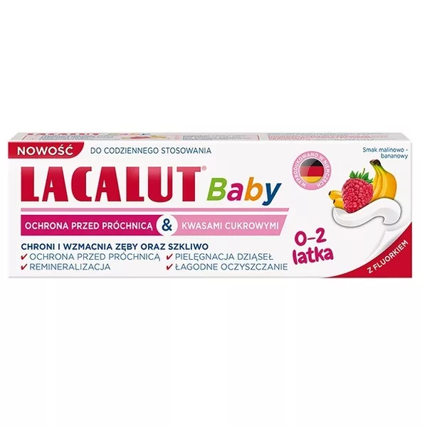 Lacalut Baby pasta do zębów dla dzieci 0-2 latka 55ml
