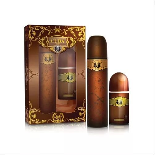 Cuba Original Cuba Gold zestaw woda toaletowa spray 100ml + bezalkoholowy dezodorant roll-on 50ml (M)