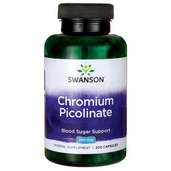 Swanson Chrom pikolinian 200mcg, 200 kapsułek