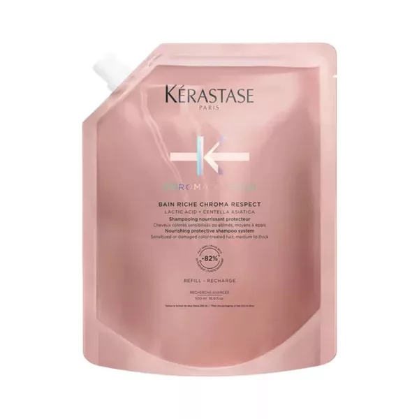 Kerastase Chroma Absolu, wzbogacona kąpiel, szampon do włosów koloryzowanych, 500ml refill