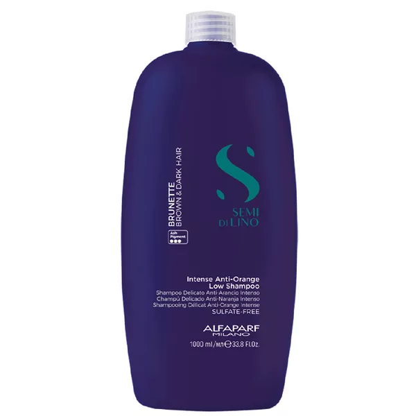 Alfaparf Milano Semi Di Lino Brunette, szampon redukujący pomarańczowe odcienie dla brunetek, 1000ml