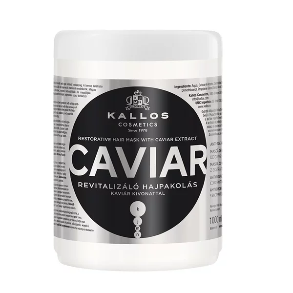 Kallos KJMN Caviar rewitalizująca maska do włosów z ekstraktem z kawioru 1000ml