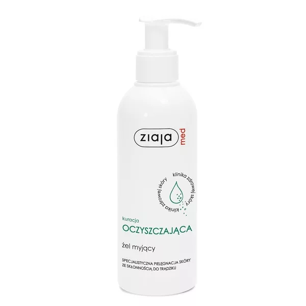 Ziaja Med Kuracja Oczyszczająca, żel myjący do skóry ze skłonnością do trądziku, 200ml