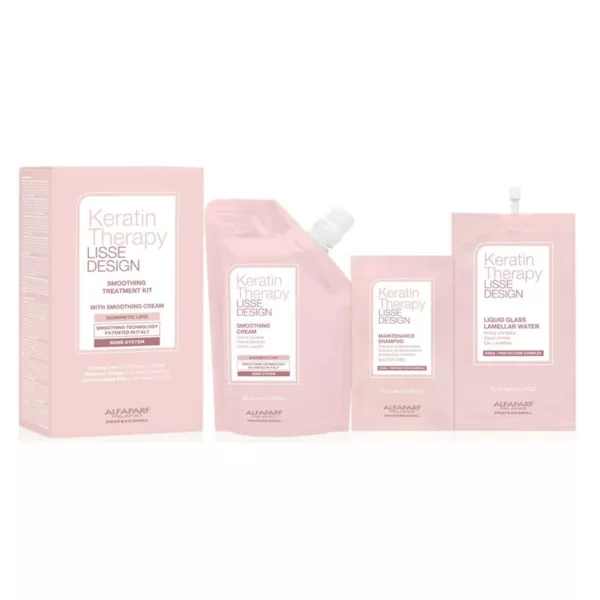 Alfaparf Milano Keratin Therapy Lisse Design, zestaw do wypróbowania laminacji włosów, Intro Kit Smoothing Treatment