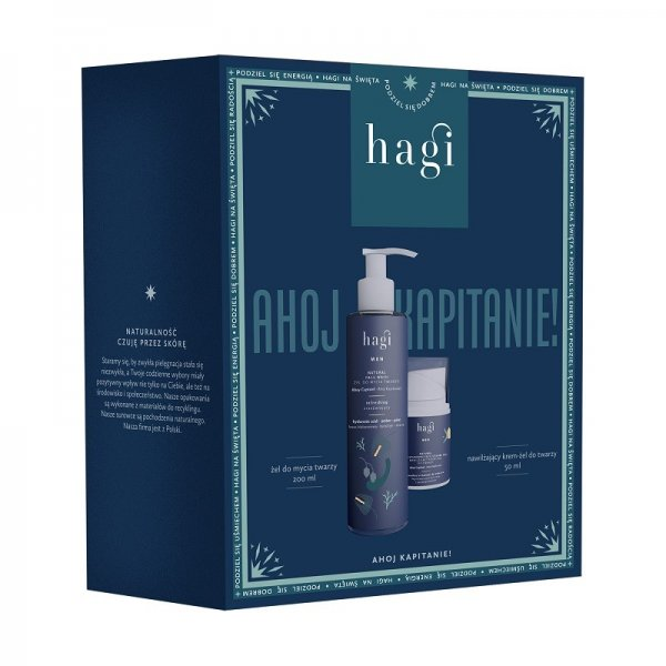 Hagi Ahoj Kapitanie! zestaw żel do mycia twarzy 200ml + krem-żel nawilżający do twarzy 50ml