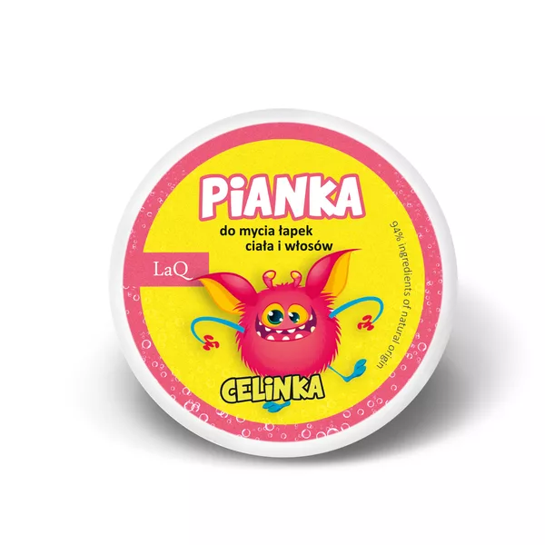LaQ Celinka, pianka koloryzująca do kąpieli 3w1 dla dzieci, żółta, 20g