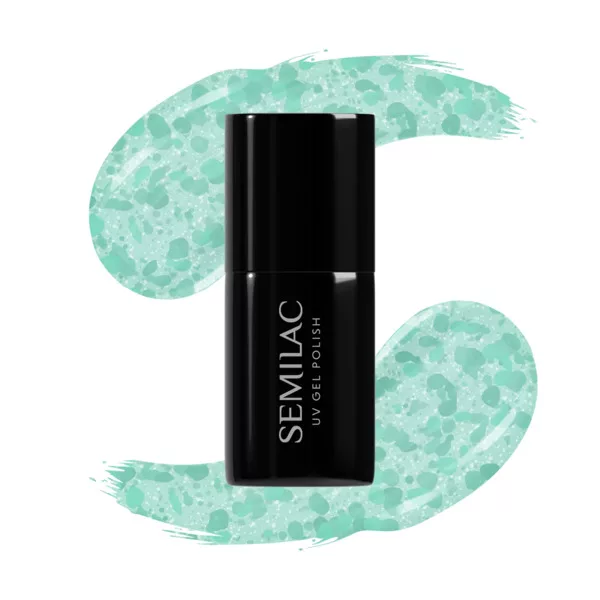 Semilac, lakier hybrydowy, 495 Mint Glacier, 7ml