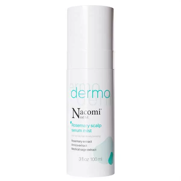 Nacomi Dermo, rozmarynowe serum w mgiełce zapobiegające wypadaniu włosów i zagęszczające, 100ml