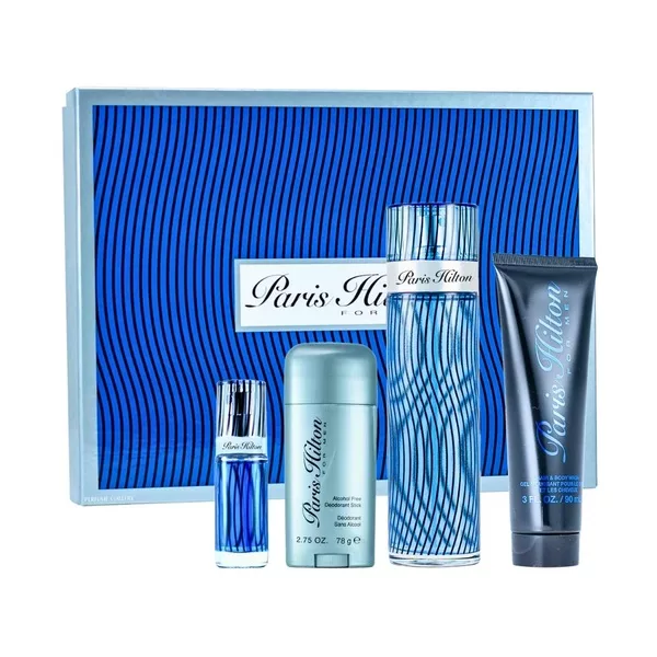 Paris Hilton For Men zestaw woda toaletowa spray 100ml + żel do mycia ciała i włosów 90ml + dezodorant w sztyfcie 78g + woda toaletowa spray 10ml (M)
